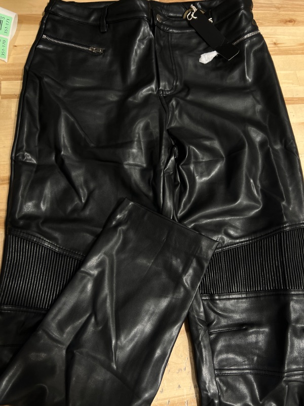 Photo 1 of Black Leather pants size med/large 