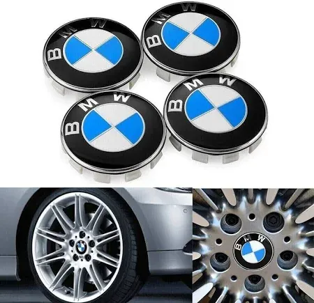 Photo 2 of 4pcs EMBEMML A4-1 Wheel Center CAPS 68MM BMW