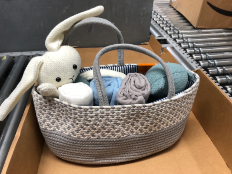 Photo 1 of Caddy Basket Baby Bundle - Baby Gift Set - New Born Baby Gift Set - Gender Reveal Gift - Includes: Reusable Diaper Caddy