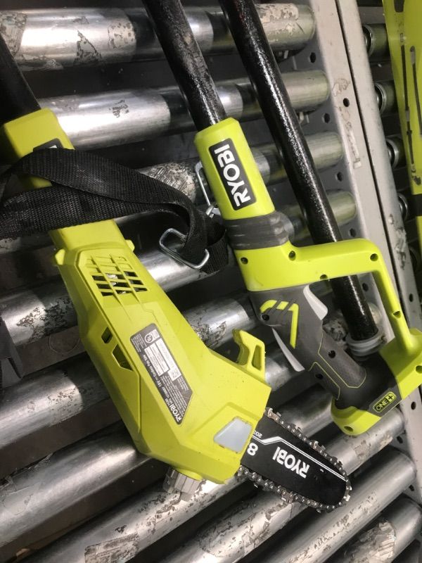 Photo 3 of ***USED - TOOL ONLY - NO BATTERY - UNABLE TO TEST - USED AND DIRTY***
Ryobi ONE+ 8 in. 18-Volt Lithium-Ion Battery Pole Saw (Tool Only)