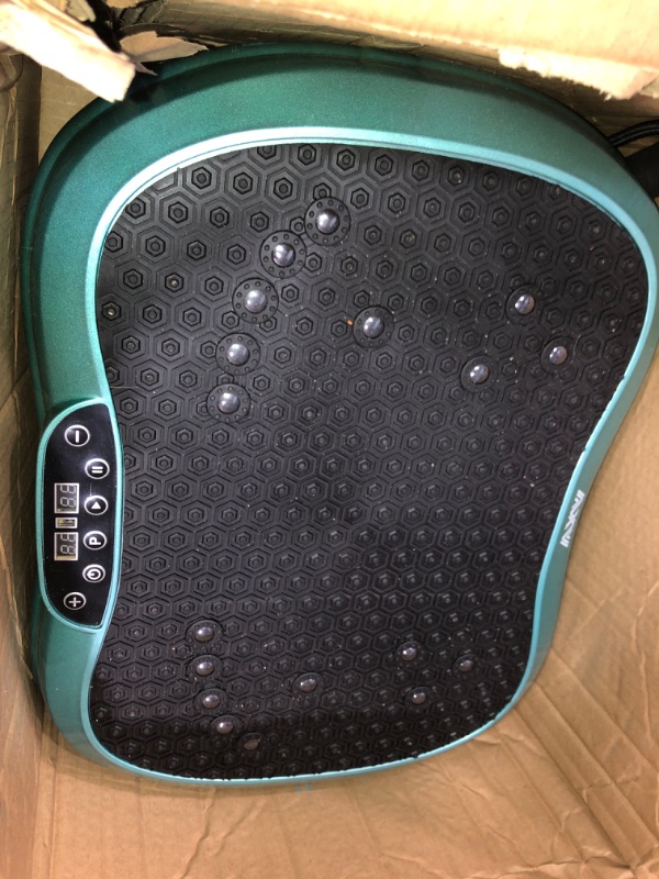 Photo 2 of AXV Vibration Plate Exercise Machine Whole Body Workout Portable Mini Vibrate Fitness Platform Lymphatic Drainage Machine for Weight Loss Shaping Toning Wellness Home Gyms Workout (Mini)