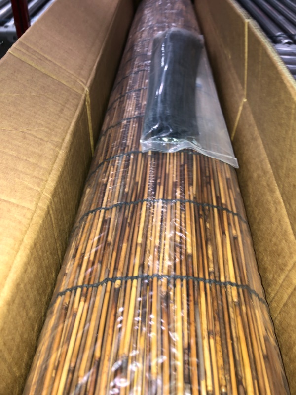 Photo 1 of Natural Reed Fencing Rolls,4FT X 16.4FT Eco-Friendly Reed Screen Curtain Balcony Reed Fence Bamboo Screen Fencing for Outdoor Backyard Patio?Brown? 1 Pack Brown