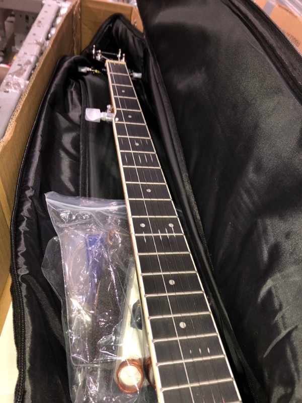 Photo 1 of Donner Banjo Full Size 5 String Tenor Banjolele Guitar with Banjo Kit Tuner Gig Bag, Stringed Musical Instruments for Adult Beginner?DBJ-200 Large Size