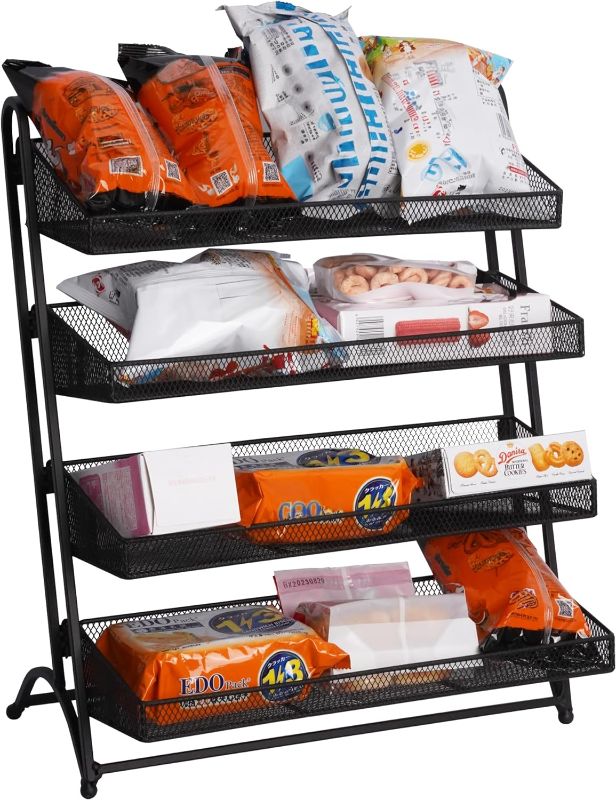 Photo 1 of (see all images) MYOYAY 4-Tier Retail Candy Display Rack Snack Organizer