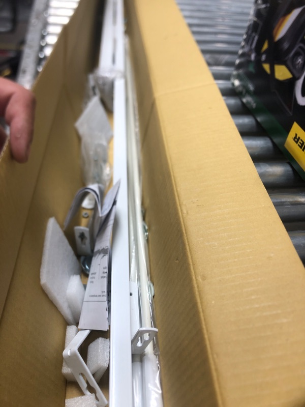 Photo 2 of CHICOLOGY Embossed Textured Weave Fabric, Sliding Door Blinds, Room Divider,Vertical Blinds for Patio Doors, Sliding Glass Door Blinds, Porcelain (Light Filtering), W:46-86 x H: Up to-96 inches Porcelain (Light Filtering) W:46-86 x H: Up to-96 inches