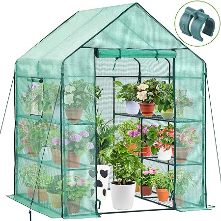 Photo 2 of ***USED - LIKELY MISSING PARTS - UNABLE TO VERIFY FUNCITONALITY***
VIVOSUN 4-Tier Reusable Mini Green House 27 x 19 x 63-Inch Portable Warm House for Small Backyards PE 27 x 19 x 63-Inch