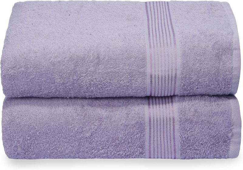 Photo 1 of Belizzi Home Cotton 2 Pack  Large Bath Towels, Ultra Absorbant Compact Quickdry & Lightweight Towel, Ideal for Gym...
