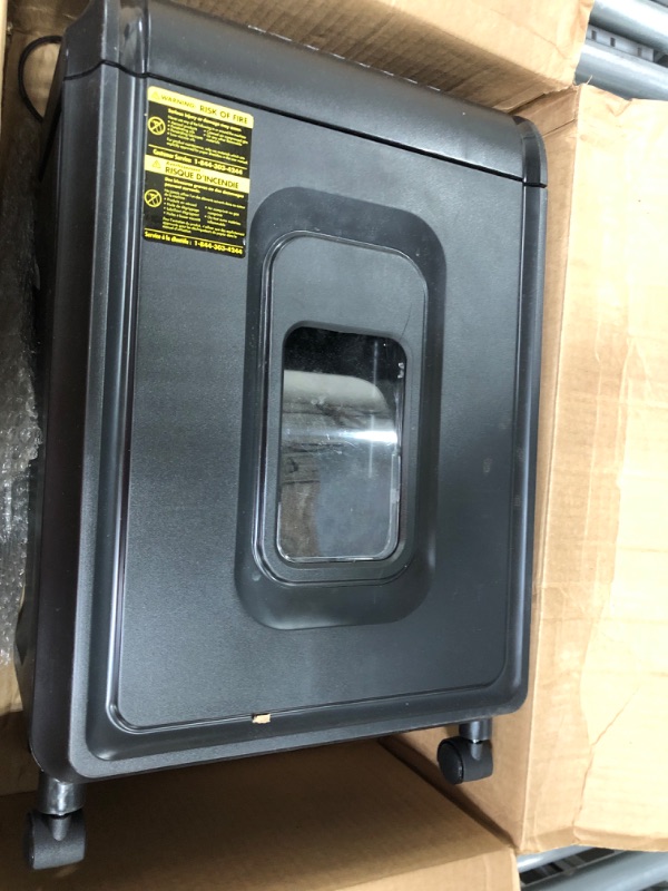 Photo 1 of Amazon Basics 8-Sheet High-Security Micro-Cut Shredder with Pullout Basket 8 Sheet Shredder