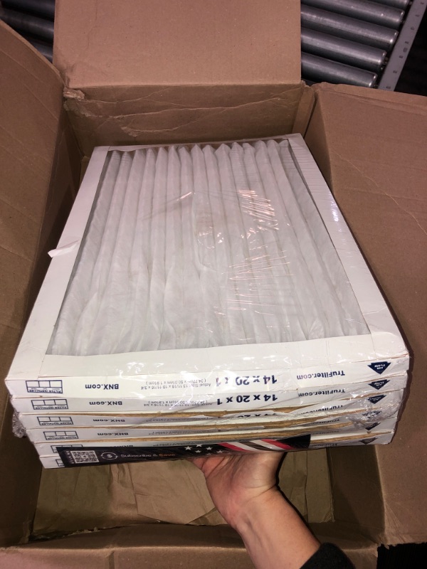 Photo 2 of (NON-REFUNDABLE) BNX TruFilter 14x20x1 Air Filter MERV 11 (6-Pack) - MADE IN USA - Allergen Defense Electrostatic Pleated Air Conditioner HVAC AC Furnace Filters for Allergies, Dust, Pet, Smoke, Allergy MPR 1200 FPR 7 14x20x1 6-Pack