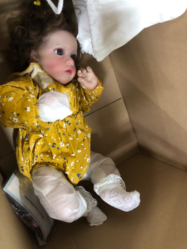 Photo 2 of Anano Reborn Baby Dolls Girl Toddler 24 Inch Reborn Toddler Silicone Babies That Look Real Visible Veins Lifelike Reborn Baby Realistic Newborn Toddler Dolls Gifts for Kids 3+