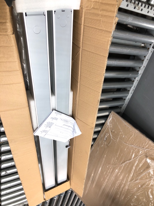 Photo 1 of hykolity LED Architectural Suspended Linear Channel Light Linkable, 4FT 40W 3000K/4000K/5000K CCT Selectable, Dimmable Office Lighting Fixture for Commercial Places, 4600lm, ETL Listed, 4Pack Silver