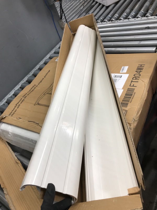 Photo 1 of LyPrem Air Conditioner Decorative PVC Line Set Cover Kit for Mini Split and Central Air Conditioner and Heat Pump Line Set Decorative Tubing Cover Kit (5" Straight,2PACK) White 5" Straight Duct-2Pack