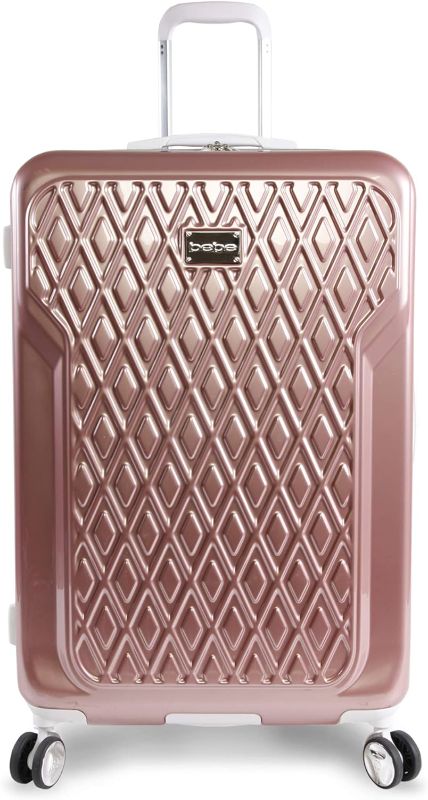 Photo 1 of BEBE Women's Luggage Stella 29" Hardside Check in Spinner, Telescoping Handles, Rose Gold, One Size
