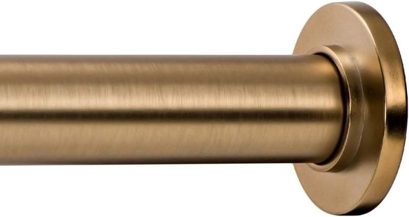 Photo 1 of Ivilon Tension Curtain Rod - Spring Tension Rod for Windows or Shower, 24 to 36 Inch. Warm Gold
