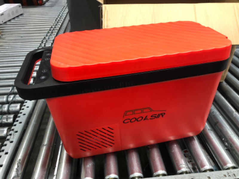 Photo 3 of ***USED - LIKELY MISSING PARTS - UNABLE TO VERIFY FUNCTIONALITY***
COOLSIR 17QT 12V Portable Car Refrigerator(Red), 22.44 x 9.84 x 13.78 inch