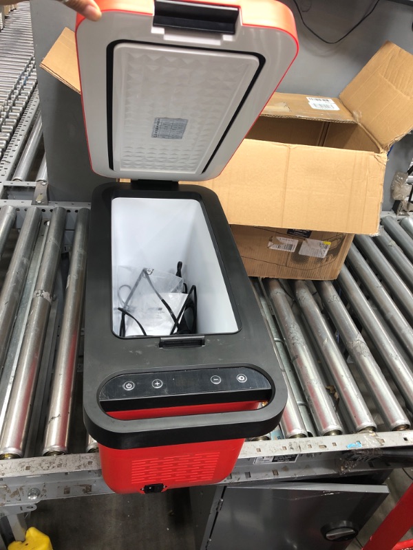 Photo 2 of ***USED - LIKELY MISSING PARTS - UNABLE TO VERIFY FUNCTIONALITY***
COOLSIR 17QT 12V Portable Car Refrigerator(Red), 22.44 x 9.84 x 13.78 inch