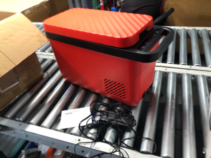 Photo 6 of ***USED - LIKELY MISSING PARTS - UNABLE TO VERIFY FUNCTIONALITY***
COOLSIR 17QT 12V Portable Car Refrigerator(Red), 22.44 x 9.84 x 13.78 inch