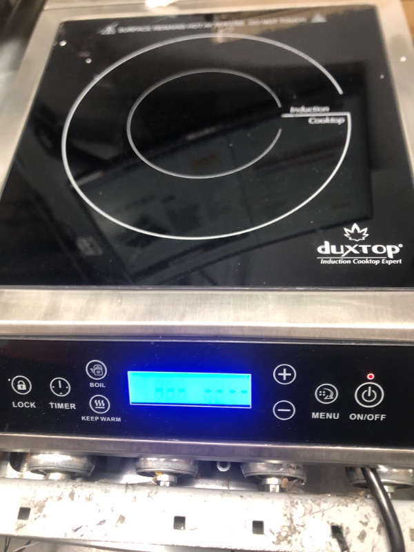 Photo 2 of Duxtop Professional Portable Induction Cooktop, Commercial Range Countertop Burner, 1800 Watts Induction Burner with Sensor Touch and LCD Screen