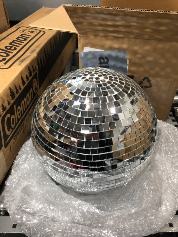 Photo 2 of 10" Mirror Disco Ball Great for a Party or Dj Light Effect Christmas