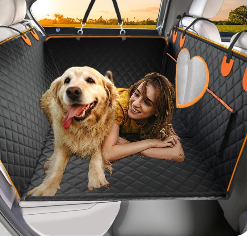 Photo 1 of BANBANGO Back Seat Extender, Black, Universal Fit, Car, Truck, SUV, 630D Oxford Cloth, Waterproof, 330 lbs Capacity, Dog Seat Cover with Hard Bottom