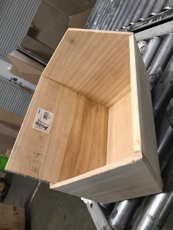 Photo 1 of *MINOR DAMAGE SEE PHOTOS* Origin 21 10-in W x 10.5-in H x 12-in D Natural Wood Stackable Basket
