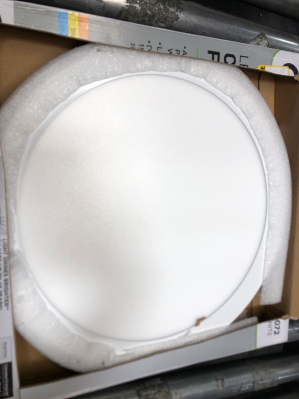 Photo 2 of 15 in. 22.5-Watt Dimmable White Integrated LED Edge-Lit Round Flat Panel Ceiling Flushmount with Color Changing CCT