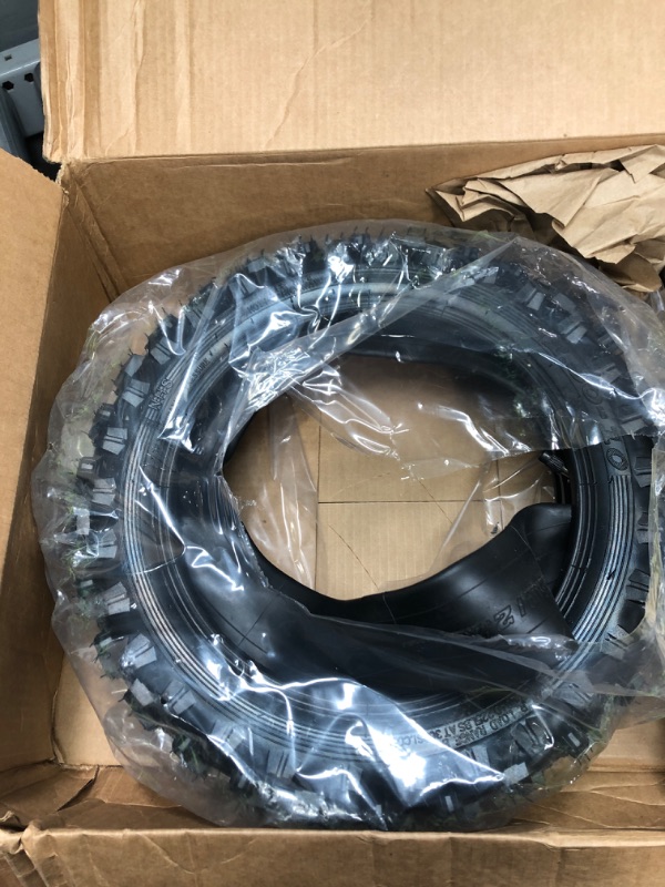 Photo 3 of (2 Set) 2.5-10" Off-Road Tire and Inner Tube Set - Dirt Bike Tire with 10-Inch Rim and 2.5/2.75-10 Dirt Bike Inner Tube Heavy Duty Replacement with Honda CRF50/XR50, Suzuki DRZ70/JR50 and Yamaha PW50