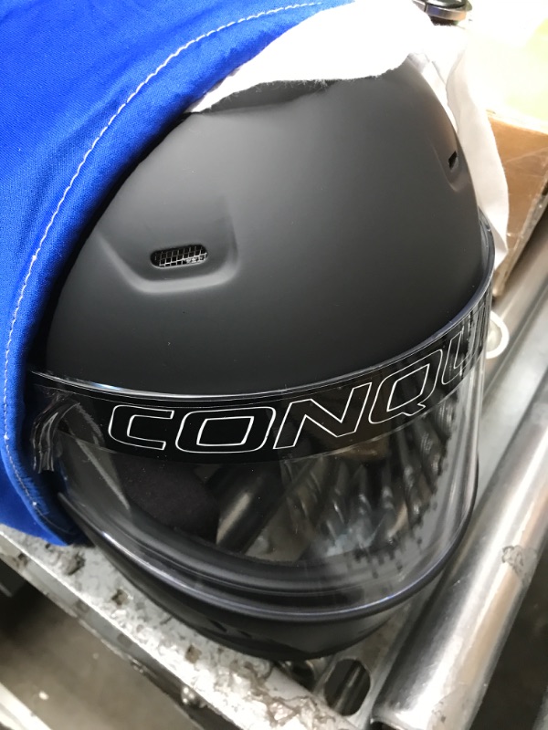 Photo 2 of Conquer Snell SA2020 Full Face Auto Racing Helmet Large Black