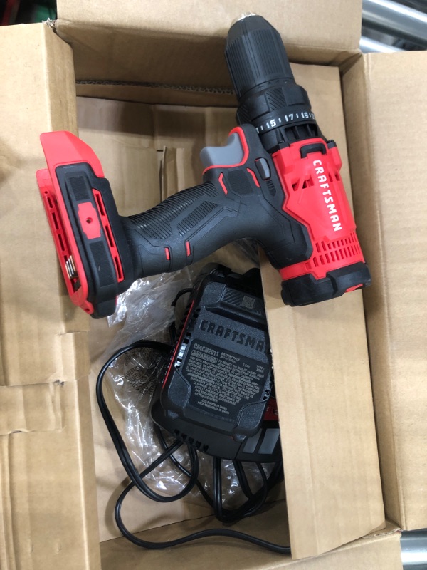 Photo 2 of ***** BATTERY CHARGER & BATERRIES DO NOT FUNCTION ****** CRAFTSMAN V20 Cordless Combo Kit, with Drill, Circular Saw and 2 Batteries (CMCK202C2) 2-Tool Cordless Combo Kit with 2 batteries