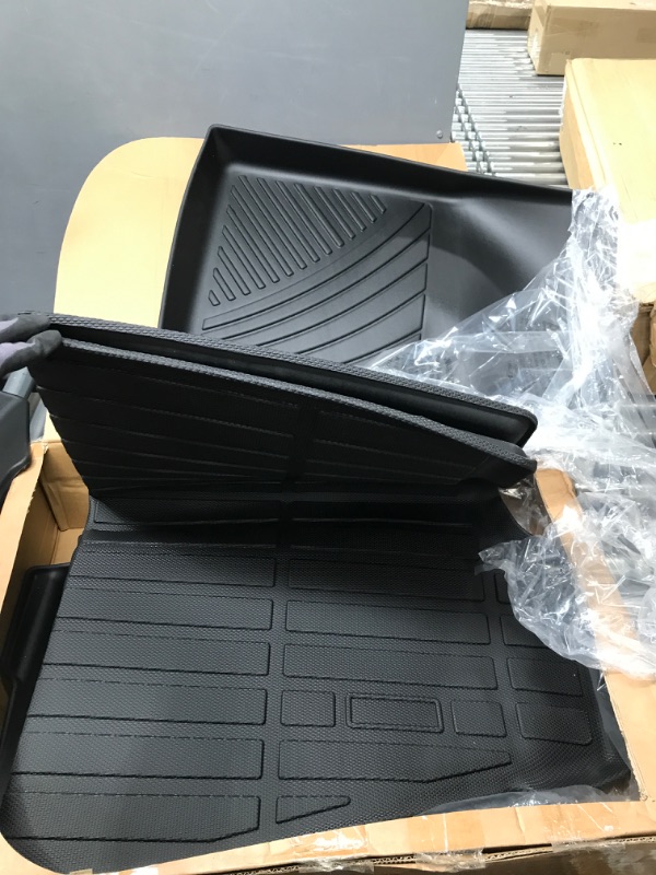 Photo 1 of Binmotor-All Weather Floor Mats & Cargo Liner for Subaru Solterra 2023 | bZ4X 2023 | 1st & 2nd Row Full Set, Heavy Duty Car Floor Liners-Black Solterra Accessories Solterra Set 2023