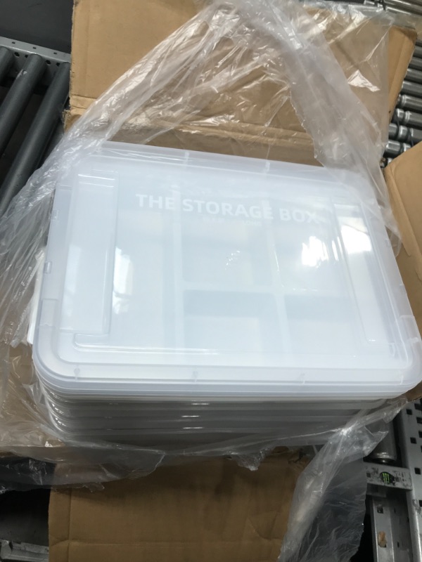 Photo 1 of 3 Pack Plastic Storage Box with Removable Tray, 17 QT Stackable Craft Organizer with Lid, Clear Storage Container for Organizing Lego, Sewing, Art Craft, Bead, Tool, Playdoh 3 pack transparent lids