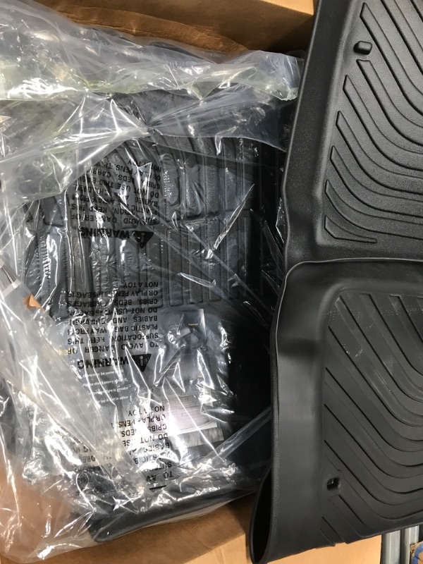 Photo 1 of KELCSEECS Floor Mats Custom for Hyundai Palisade 7 & 8 Seats 2023 2022 2021 2020 Waterproof All Weather Car Mats Heavy Duty TPE Automotive Floor Liners Fit Bench and Bucket Seats 3 Rows Full Set Black Palisade 2020-2023 floor mats