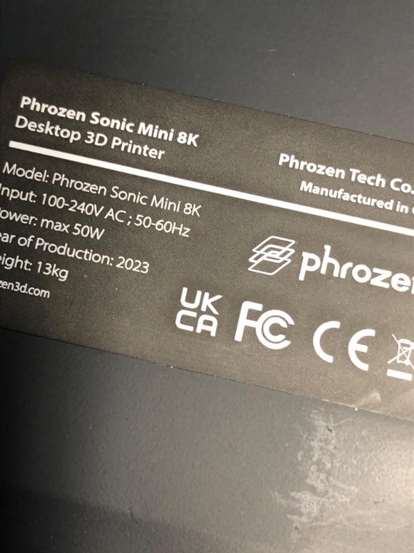 Photo 5 of (see all images) Phrozen Sonic Mini 8K LCD Resin 3D Printer