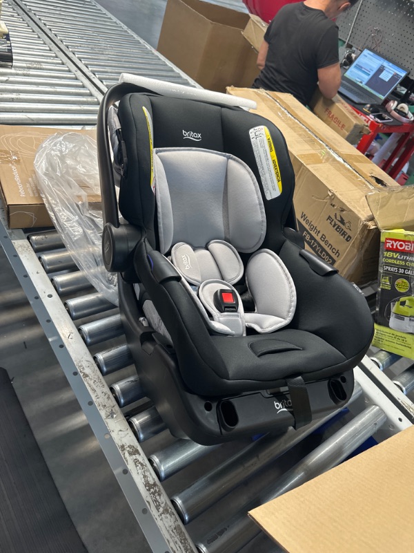 Photo 3 of Britax Willow S Infant Car Seat with Alpine Base, ClickTight Technology, Rear Facing Car Seat with RightSize System, Glacier Onyx