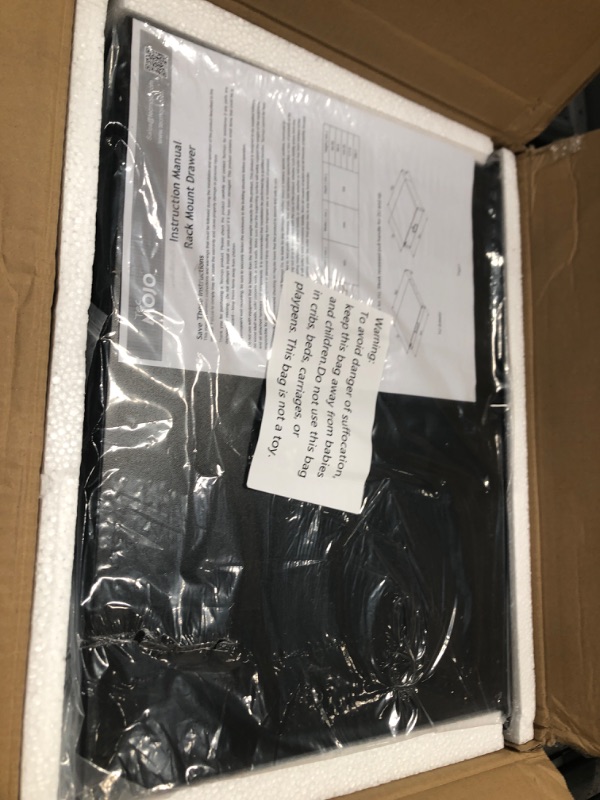 Photo 1 of 4U Locking Rack Mount Drawer - 22lb (10 kg) Secure Lockable Steel Storage Rack Drawer for 19" Network Equipment/Server/AV Rack or Cabinet Enclosure 1U/2U/3U/4U/6U