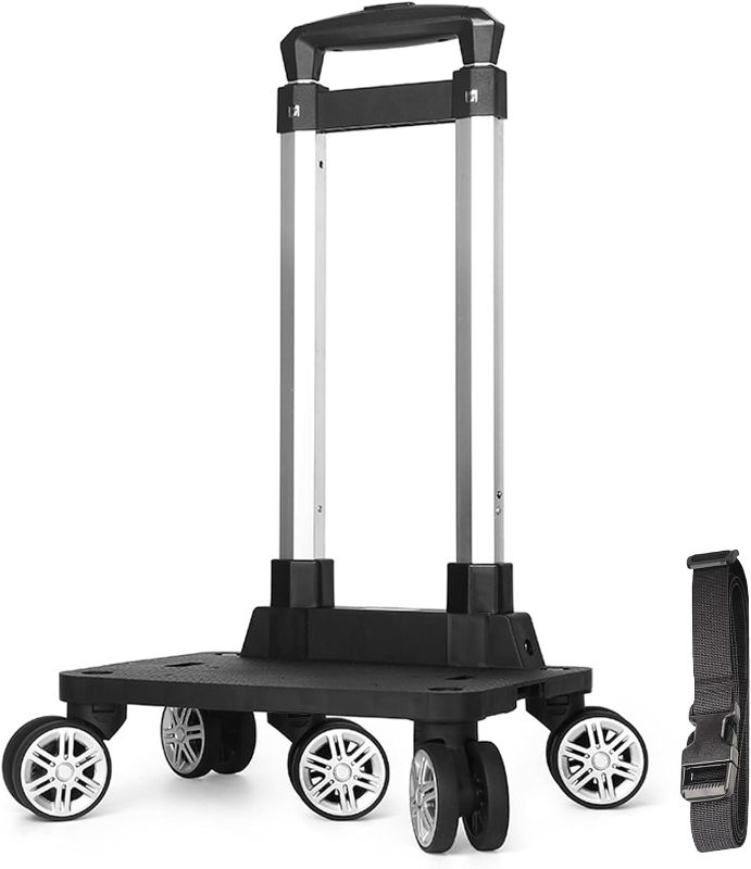 Photo 1 of **NOT EXACT SAME AS STOCK PHOTO** Backpack Trolley, Wheeled Folding Luggage Travel Cart Aluminum -Roller Carrier for Backpack/Schoolbag/Boxes(5 Wheels Detachable)