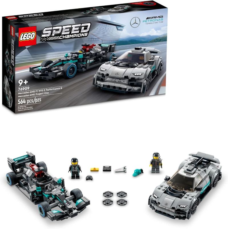 Photo 1 of LEGO Speed Champions Mercedes-AMG F1 W12 E, Performance & Project One Toy Car Set, Mercedes Model Car Building Kit, Collectible Race Car Toy, Great Car...