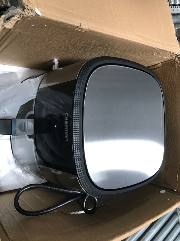 Photo 1 of CHEFMAN Large Air Fryer Max XL 8 Qt, Healthy Cooking, User Friendly, Nonstick Stainless Steel, Digital Touch Screen with 4 Cooking Functions, BPA-Free, Dishwasher Safe Basket, Preheat & Shake Reminder 8 QT SS Air Fryer