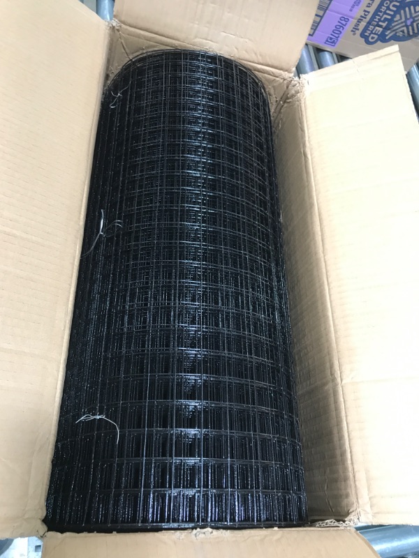 Photo 2 of 24'' x100' 1inch Hardware Cloth16 Gauge Black Vinyl Coated Welded Fence Mesh for Home and Garden Fence and Home Improvement Project (24'' x 100') 24inchx100ft