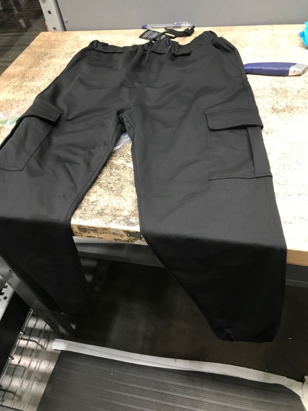 Photo 1 of black womens cargo joggers