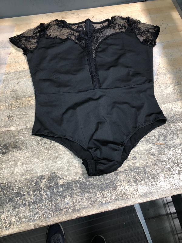 Photo 1 of black bodysuit with lace large 