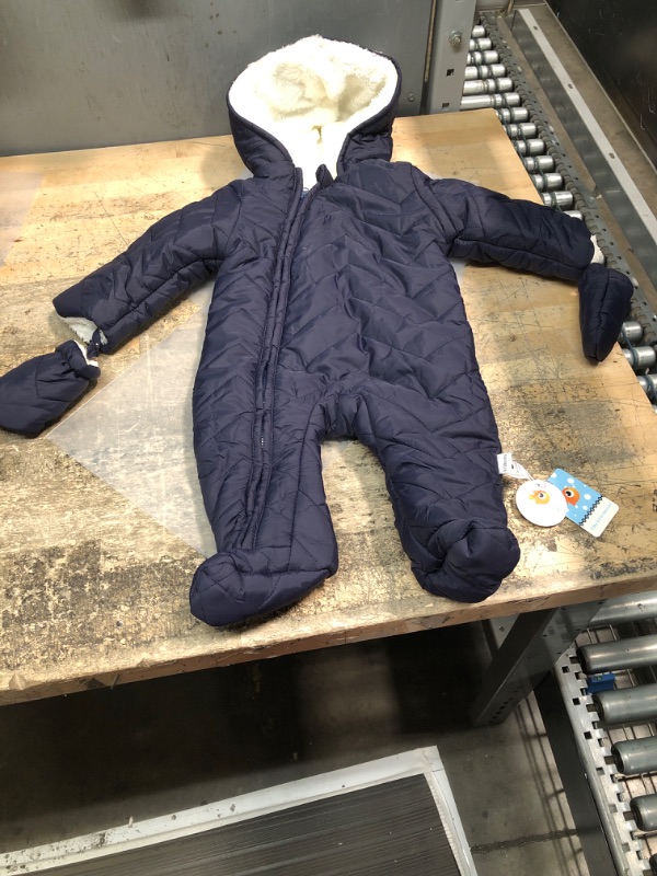 Photo 1 of 9-12 month navy snowsuit baby with gloves 