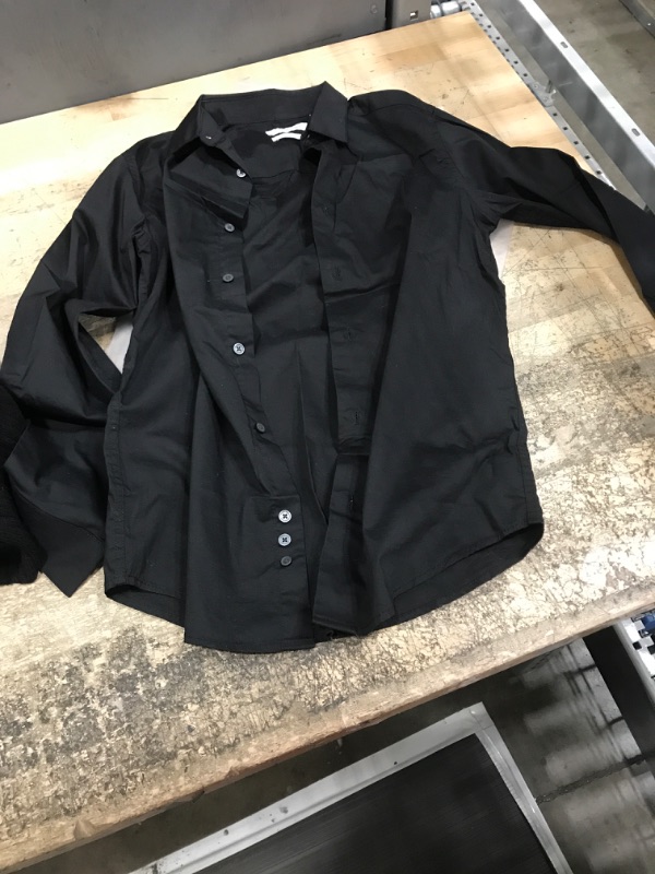 Photo 1 of black slim fit 14 long sleeve button up shirt calvin klein   