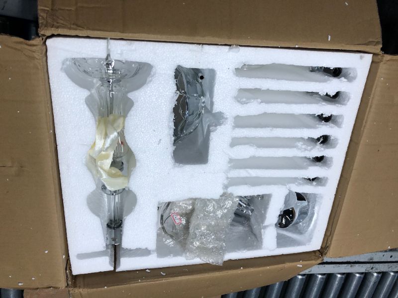 Photo 1 of ***USED - MISSING MAJORITY OF THE PARTS - UNABLE TO TEST - SEE PICTURES***
Classic Vintage Crystal Candle Chandeliers Lighting, 6 Lights Pendant Ceiling Fixture Lamp, Luxury Chandelier for Living Room Dining Room Bedroom Elegant Decoration D23.6 X L47.2 o