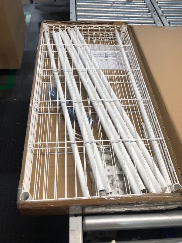 Photo 1 of ***USED - SCRATCHED AND BENT - LIKELY MISSING PARTS - UNABLE TO VERIFY FUNCTIONALITY***
PUNION Heavy Duty Rolling Garment Rack,Portable Clothes Rack for Hanging Clothes,Clothing Rack,Wardrobe Storage Rack with 3 Shelves,1 Hang Rod,1 Side Hook,36" Lx18 Wx7