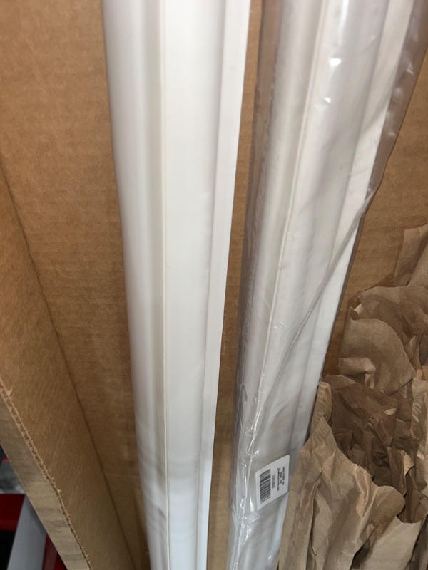 Photo 2 of 2 Pack Door Draft Stopper, 39” Length Cuttable Under Door Seal, Strong Adhesive Door Sweep for Exterior and Interior Doors (White) White 2 Pack