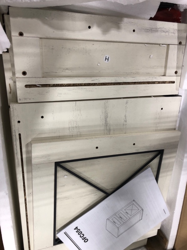 Photo 1 of VASAGLE File Cabinet, Filing Cabinet with 3 Drawers, Printer Stand, Fit A4, Letter Size, Hanging File Folders, Modern Farmhouse Style, for Home Office, Rustic White UOFC054T73