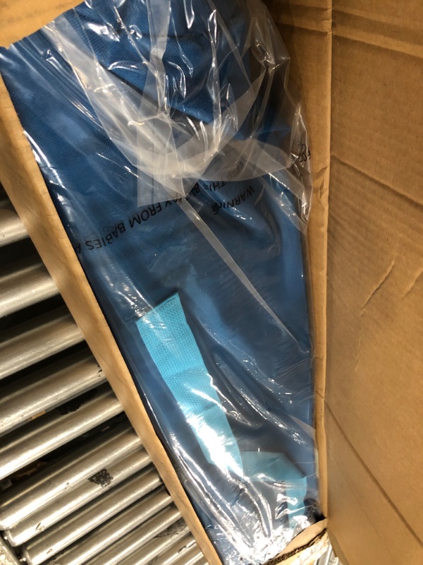 Photo 1 of PORTAL Folding Camping Rocking Chair Portable Outdoor Rocker High Back Cup Holder Side Pocket Carry Bag Included, Support 300 lbs (Blue)