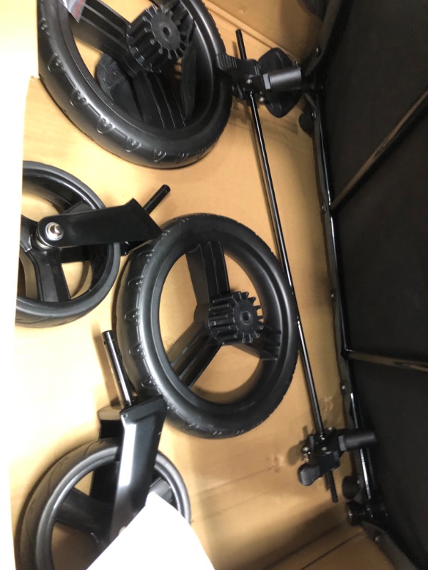 Photo 1 of ***USED - MISSING PARTS - SEE COMMENTS***
uyoyous Big Dog Stroller Grey Ventilated Foldable Pet Cart 25.2×31.4" with 4 Rubber Wheels and Adjustable Handle Zipper Entry, Mesh Skylight Cat Dog Stroller for a Variety of Roads Easy Fold gray