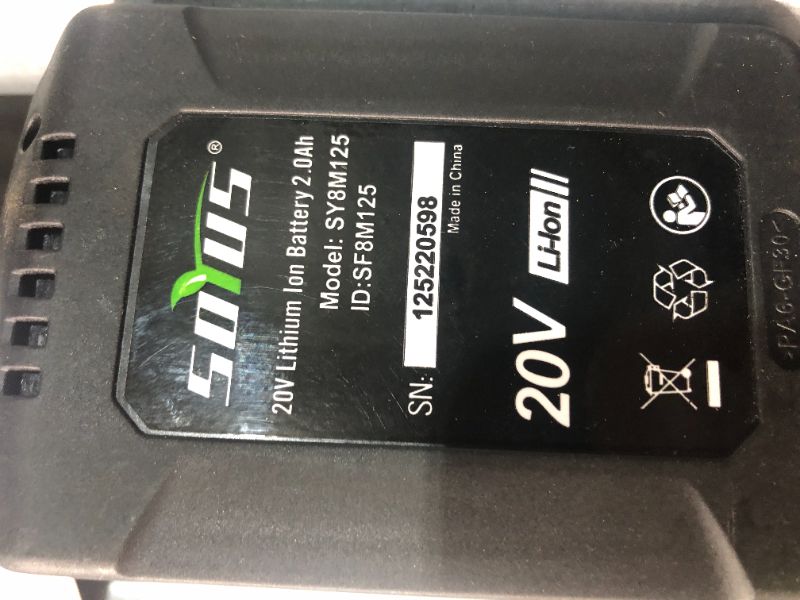 Photo 4 of ***USED - BATTERY DOESN'T POWER ON OR CHARGE - UNABLE TO TROUBLESHOOT - LIKELY MISSING PARTS***
Soyus  Wacker Battery Operated, 12 Inch String Trimmer Cordless, 20V Weed Wacker Electric with Battery and Charger, Lightweight Edger Trimmer with 8 Pcs Replac